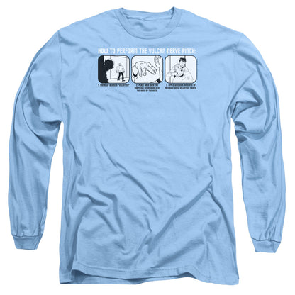 St:Original Vulcan Nerve Pinch Mens Long Sleeve Shirt Carolina Blue Officially Licensed Officially Licensed