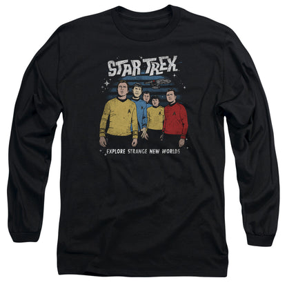 Star Trek Stange New World Mens Long Sleeve Shirt Black Officially Licensed Officially Licensed