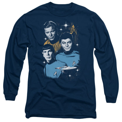 Star Trek All Star Crew Mens Long Sleeve Shirt Navy Officially Licensed Officially Licensed