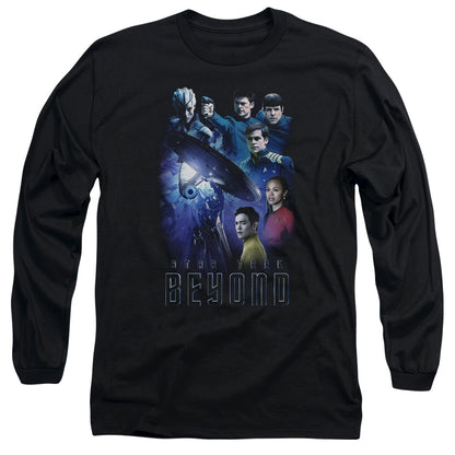 Star Trek Beyond Beyond Cast Mens Long Sleeve Shirt Black Officially Licensed Officially Licensed