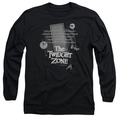 Twilight Zone Monologue Mens Long Sleeve Shirt Black Officially Licensed