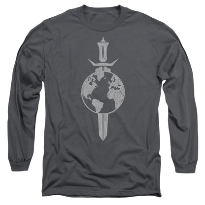 Star Trek Terran Empire Mens Long Sleeve Shirt Charcoal Officially Licensed Officially Licensed