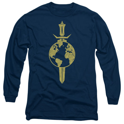 Star Trek Terran Empire Mens Long Sleeve Shirt Navy Officially Licensed Officially Licensed