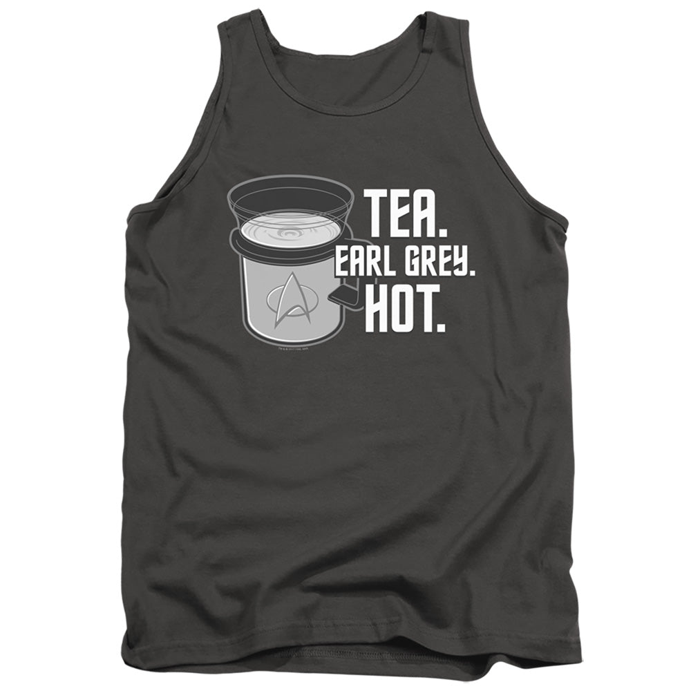 Star Trek Earl Grey Mens Tank Top Shirt Charcoal