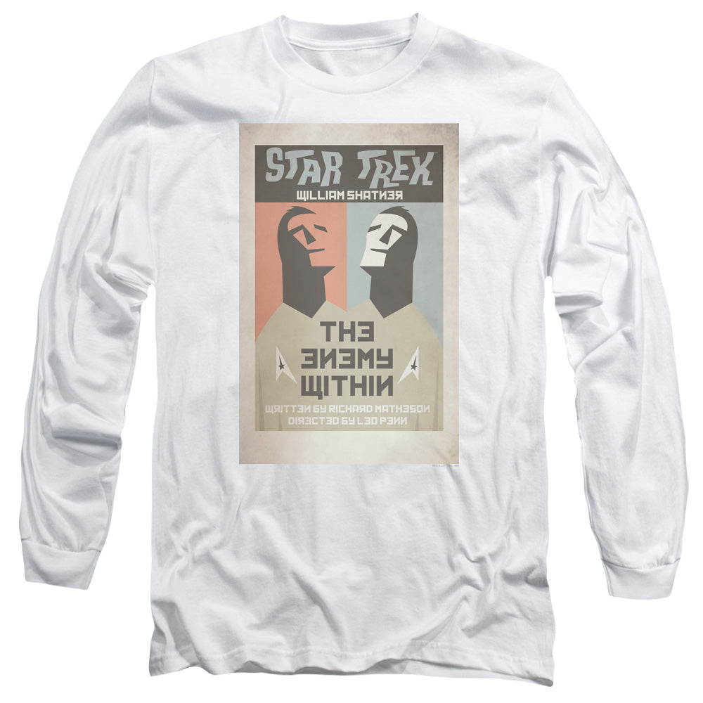Star Trek Tos Episode 5 Mens Long Sleeve Shirt White Officially Licensed