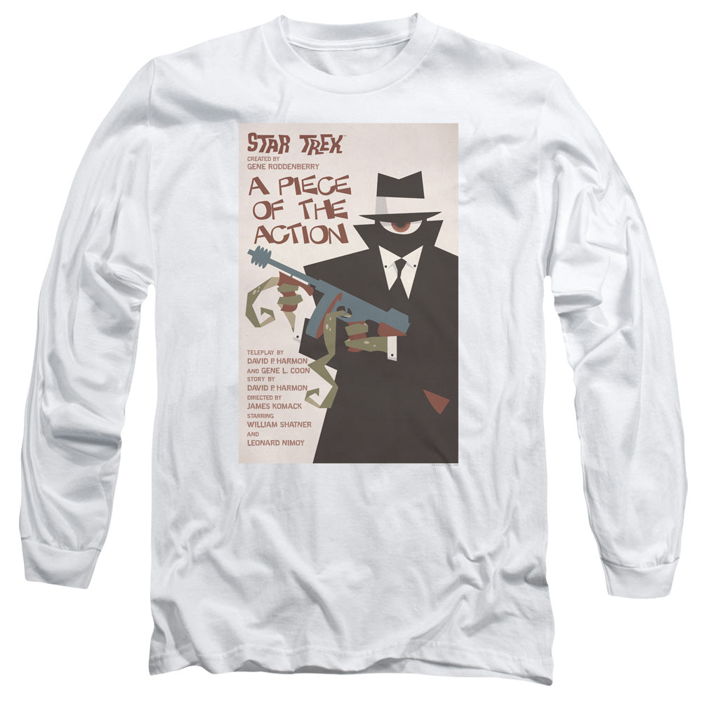 Star Trek Tos Episode 46 Mens Long Sleeve Shirt White Officially Licensed