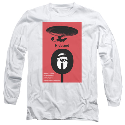 Star Trek Tng Season 1 Episode 10 Mens Long Sleeve Shirt White Officially Licensed Officially Licensed