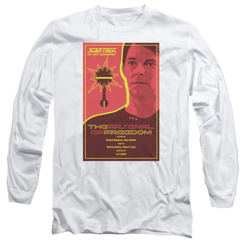 Star Trek Tng Season 1 Episode 21 Mens Long Sleeve Shirt White Officially Licensed Officially Licensed