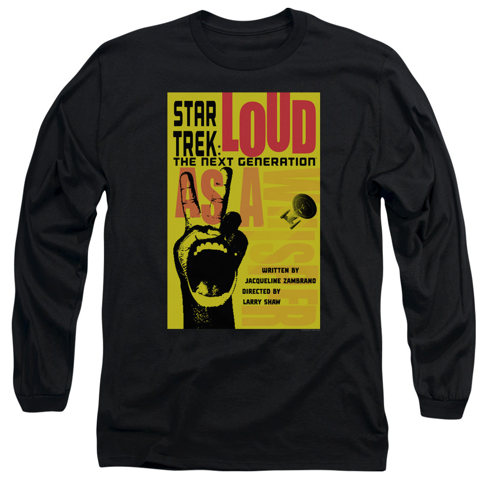 Star Trek Tng Season 2 Episode 5 Mens Long Sleeve Shirt Black Officially Licensed Officially Licensed