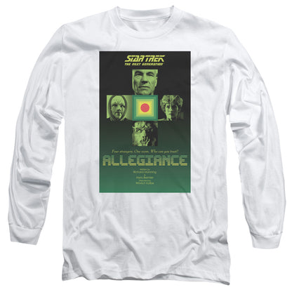 Star Trek Tng Season 3 Episode 18 Mens Long Sleeve Shirt White Officially Licensed Officially Licensed