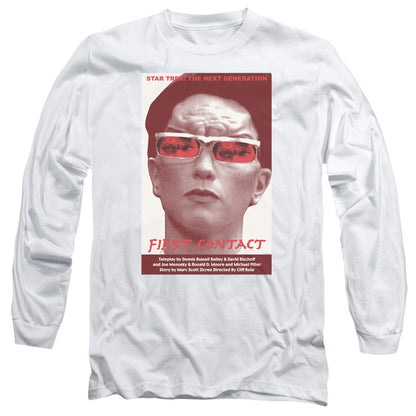 Star Trek Tng Season 4 Episode 15 Mens Long Sleeve Shirt White Officially Licensed Officially Licensed