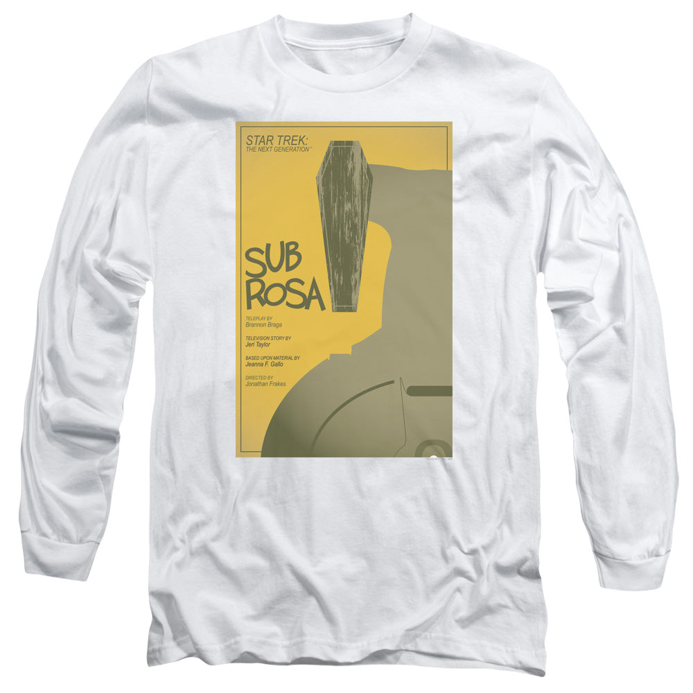 Star Trek Tng Season 7 Episode 14 Mens Long Sleeve Shirt White Officially Licensed Officially Licensed