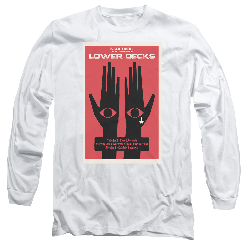 Star Trek Tng Season 7 Episode 15 Mens Long Sleeve Shirt White Officially Licensed Officially Licensed