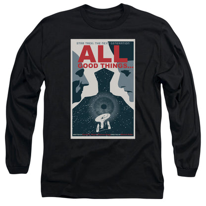 Star Trek Tng Season 7 Episode 25 Mens Long Sleeve Shirt Black Officially Licensed Officially Licensed