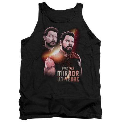 Star Trek Mirror Riker Mens Tank Top Shirt Black