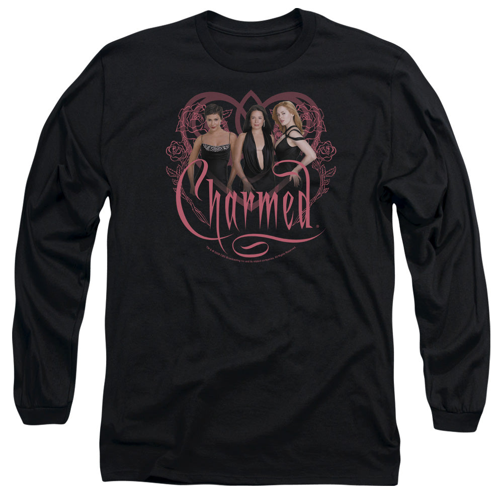 Charmed Charmed Girls Mens Long Sleeve Shirt Black Officially Licensed Officially Licensed