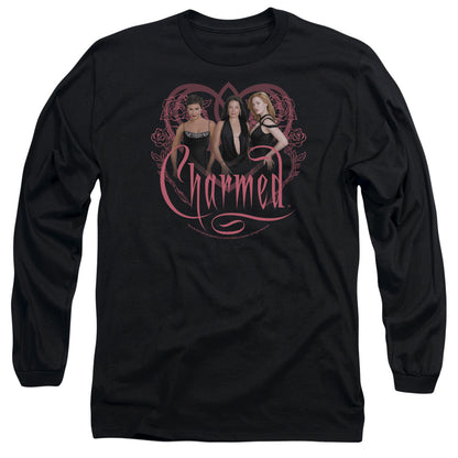 Charmed Charmed Girls Mens Long Sleeve Shirt Black Officially Licensed Officially Licensed
