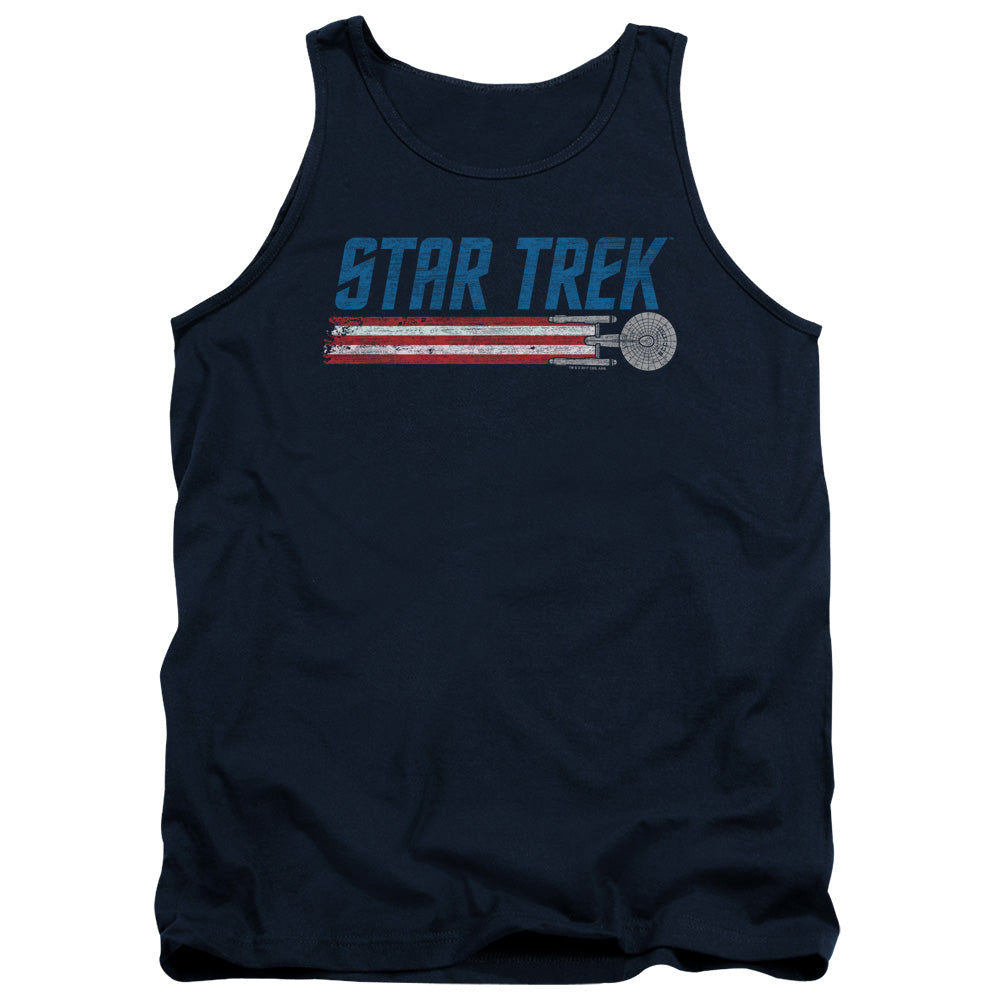 Star Trek Americana Enterprise Mens Tank Top Shirt Navy