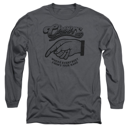 Cheers The Standard Mens Long Sleeve Shirt Charcoal Officially Licensed Officially Licensed