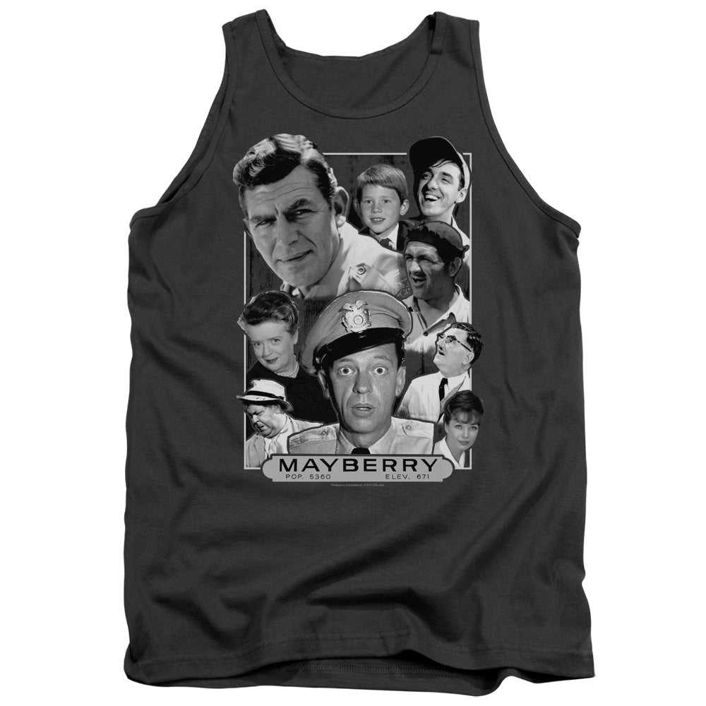 Andy Griffith Mayberry Mens Tank Top Shirt Charcoal