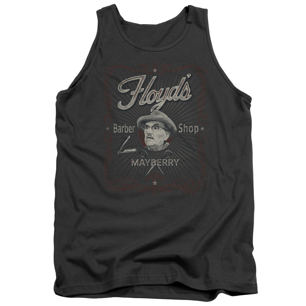 Andy Griffith Mayberry Floyds Mens Tank Top Shirt Charcoal