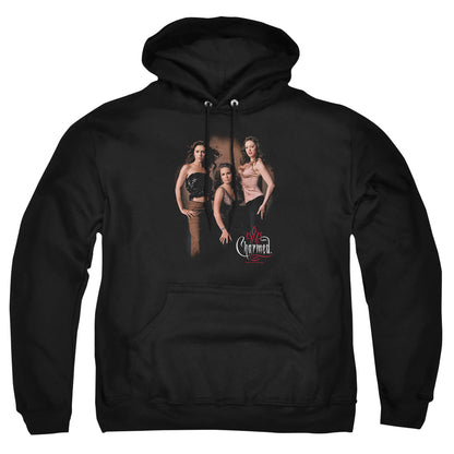 Charmed Three Hot Witches Mens Hoodie Black Officially Licensed