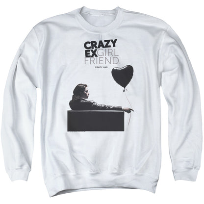 Crazy Ex Girlfriend Crazy Mad Mens Crewneck Sweatshirt White Officially Licensed
