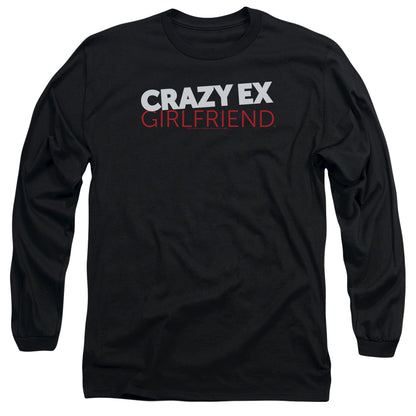Crazy Ex Girlfriend Crazy Logo Mens Long Sleeve Shirt Black Officially Licensed Officially Licensed