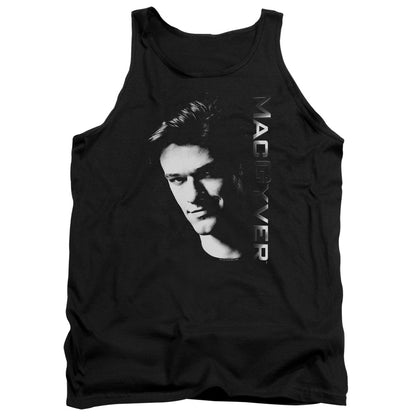 Macgyver Face Mens Tank Top Shirt Black