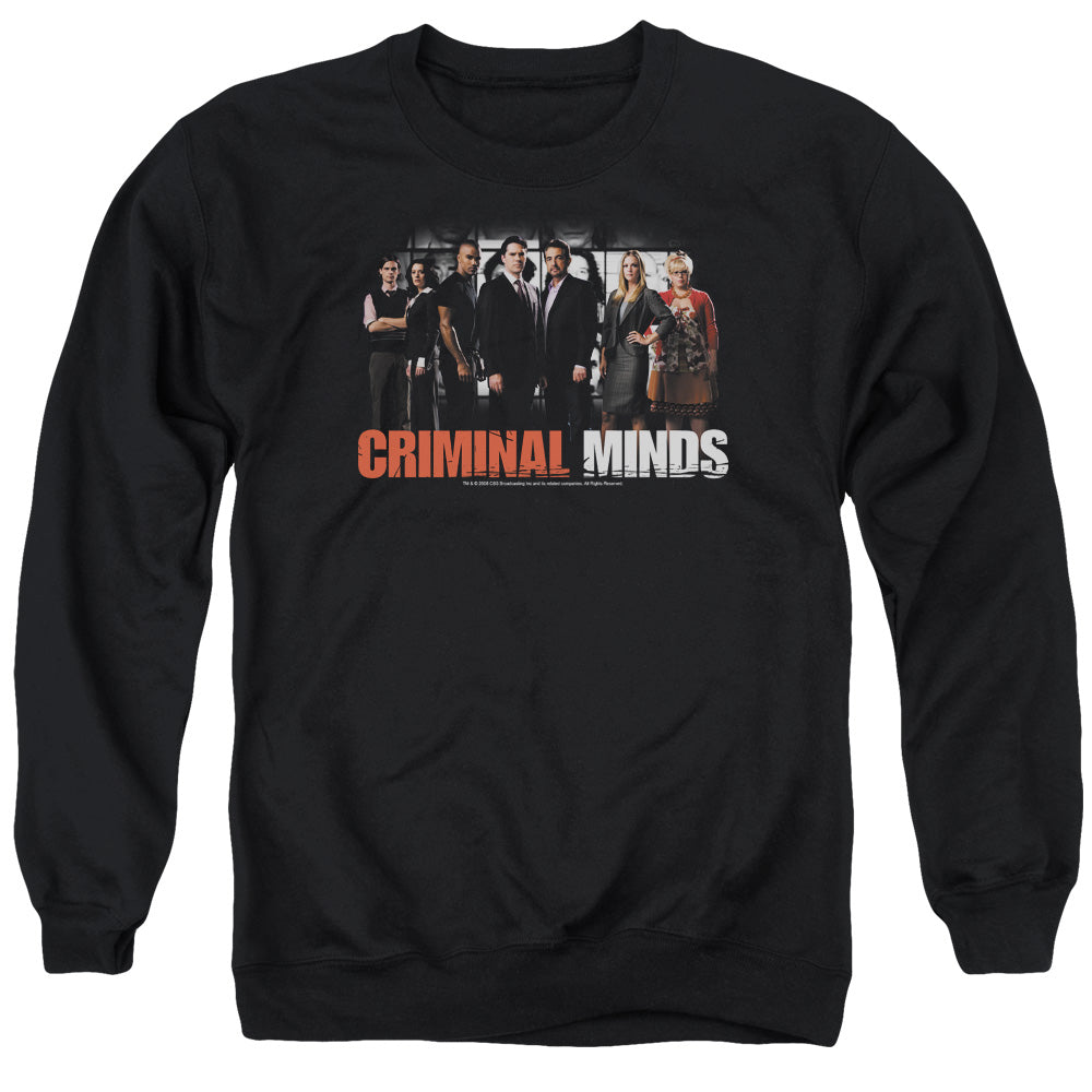 Criminal Minds The Brain Trust Mens Crewneck Sweatshirt Black Officially Licensed