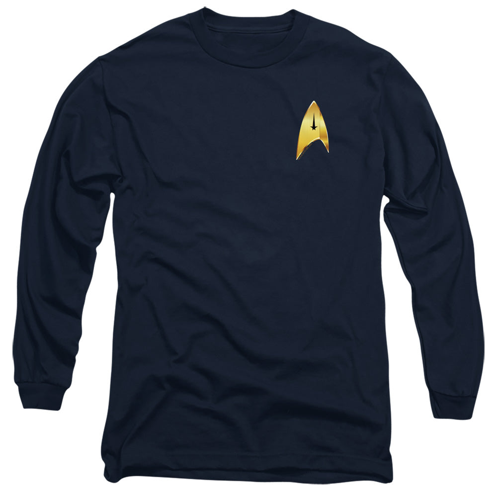 Star Trek Discovery Command Badge Mens Long Sleeve Shirt Navy Officially Licensed Officially Licensed