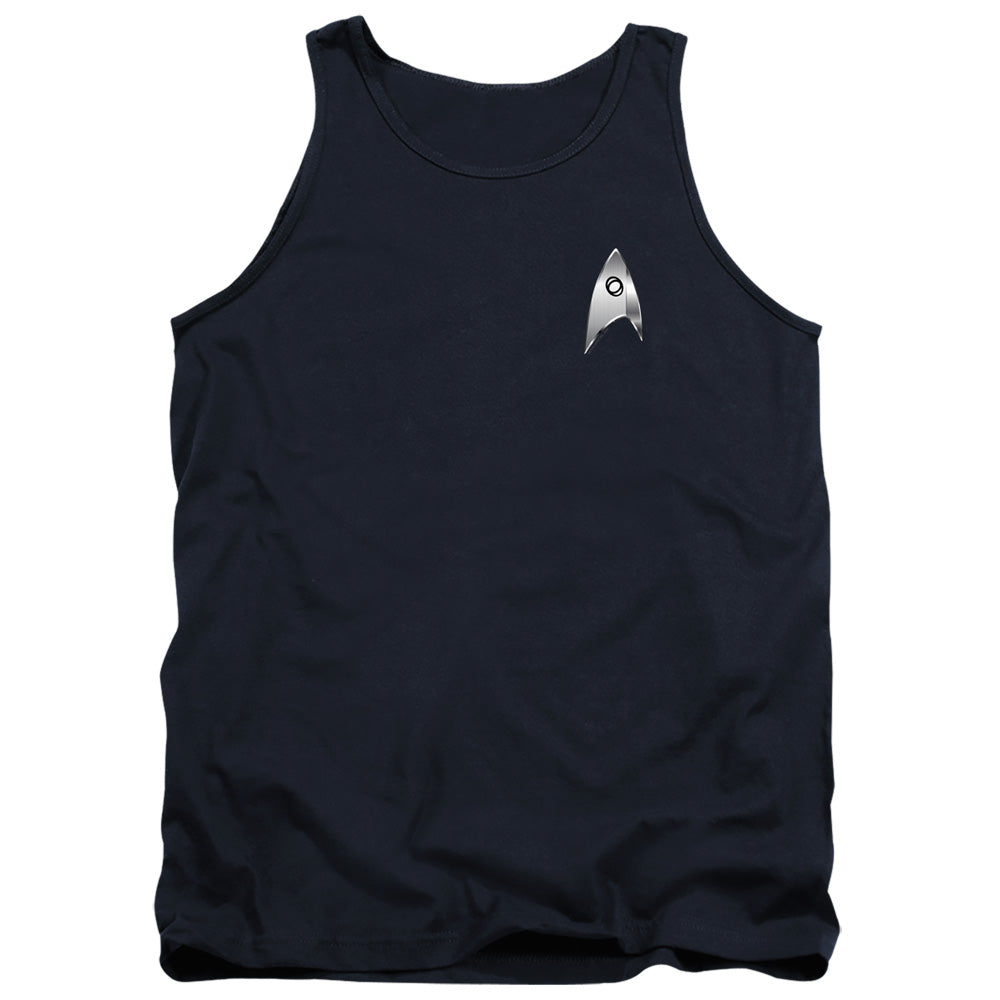 Star Trek Discovery Sciences Badge Mens Tank Top Shirt Navy