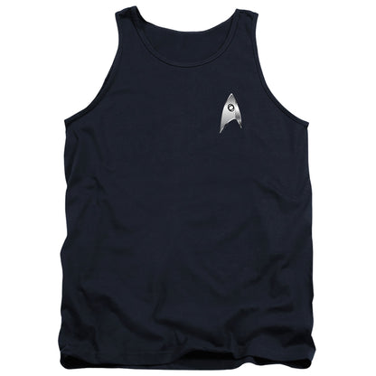 Star Trek Discovery Sciences Badge Mens Tank Top Shirt Navy