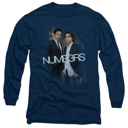 Numb3Rs Don & Charlie Mens Long Sleeve Shirt Navy Officially Licensed