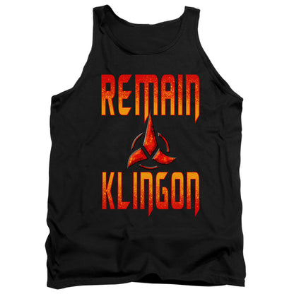 Star Trek Discovery Remain Klingon Mens Tank Top Shirt Black