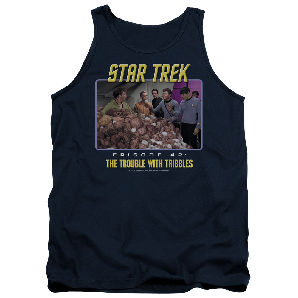 St:Original The Trouble With Tribbles Mens Tank Top Shirt Navy