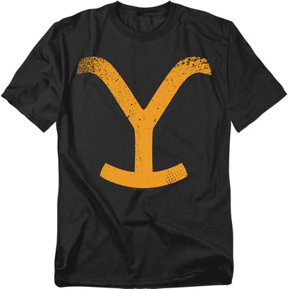 Yellowstone Large Brand Mens T Shirt Black