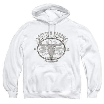 Yellowstone Dutton Ranch Mens Hoodie White
