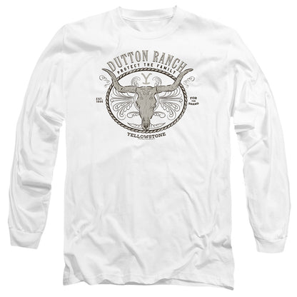 Yellowstone Dutton Ranch Mens Long Sleeve Shirt White