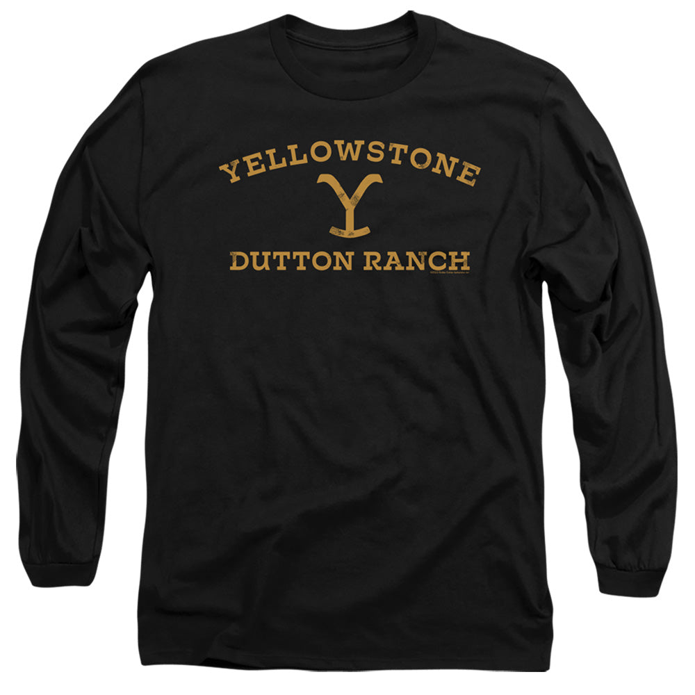 Yellowstone Arched Logo Mens Long Sleeve Shirt Black Officially Licensed