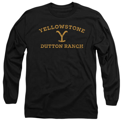 Yellowstone Arched Logo Mens Long Sleeve Shirt Black Officially Licensed