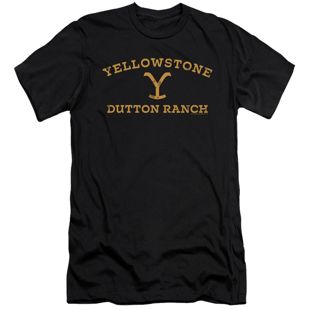 Yellowstone Arched Logo Hbo Premium Bella Canvas Slim Fit Mens T Shirt Black