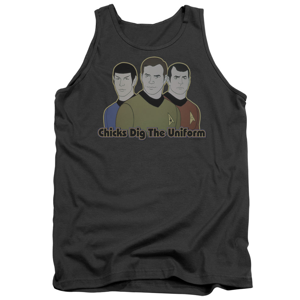 Star Trek Dig It Mens Tank Top Shirt Charcoal