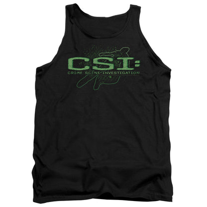 Csi Sketchy Shadow Mens Tank Top Shirt Black