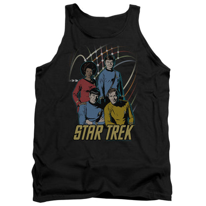 Star Trek Warp Factor 4 Mens Tank Top Shirt Black