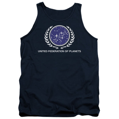 Star Trek United Federation Logo Mens Tank Top Shirt Navy