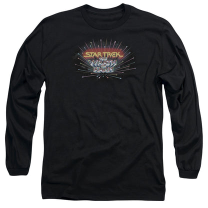 Star Trek Khan Logo Mens Long Sleeve Shirt Black Officially Licensed Officially Licensed