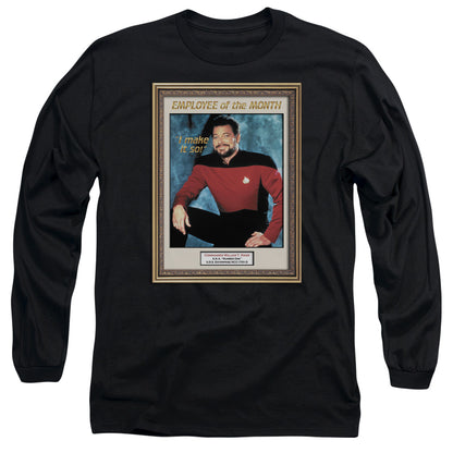 Star Trek Employee Of Month Mens Long Sleeve Shirt Black Officially Licensed Officially Licensed