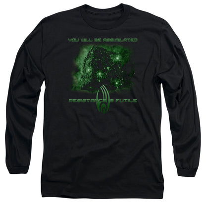 Star Trek Assimilate Mens Long Sleeve Shirt Black Officially Licensed Officially Licensed