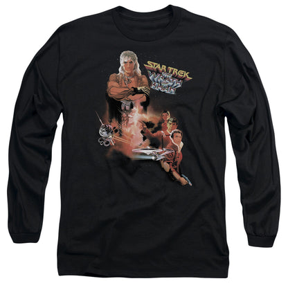 Star Trek Wrath Of Khan(Movie) Mens Long Sleeve Shirt Black Officially Licensed